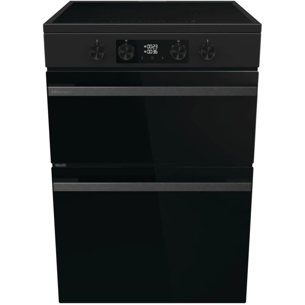 Hisense HDCEIT6C20B - Black Electric Double Oven Cooker - Induction Hob - A Rated