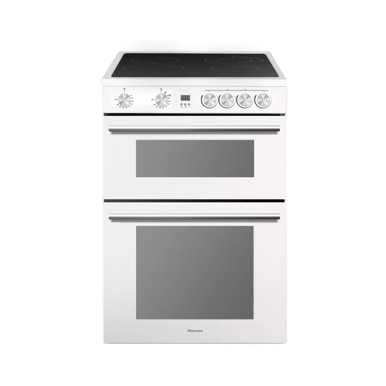 Hisense HDE3211BWUK - White Ceramic Electric Cooker - Double Oven - A+/A Energy - Image 2