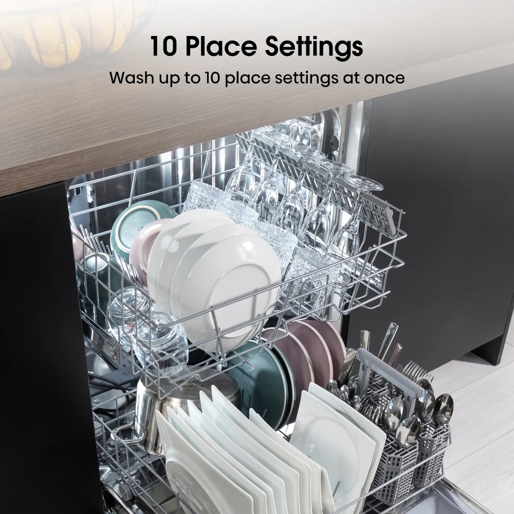 Hisense HS523E15WUK - White Slimline Dishwasher - 10 Place Settings - E Energy Rated - Image 2