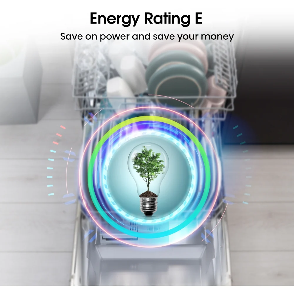 Hisense HS523E15WUK - White Slimline Dishwasher - 10 Place Settings - E Energy Rated - Image 3