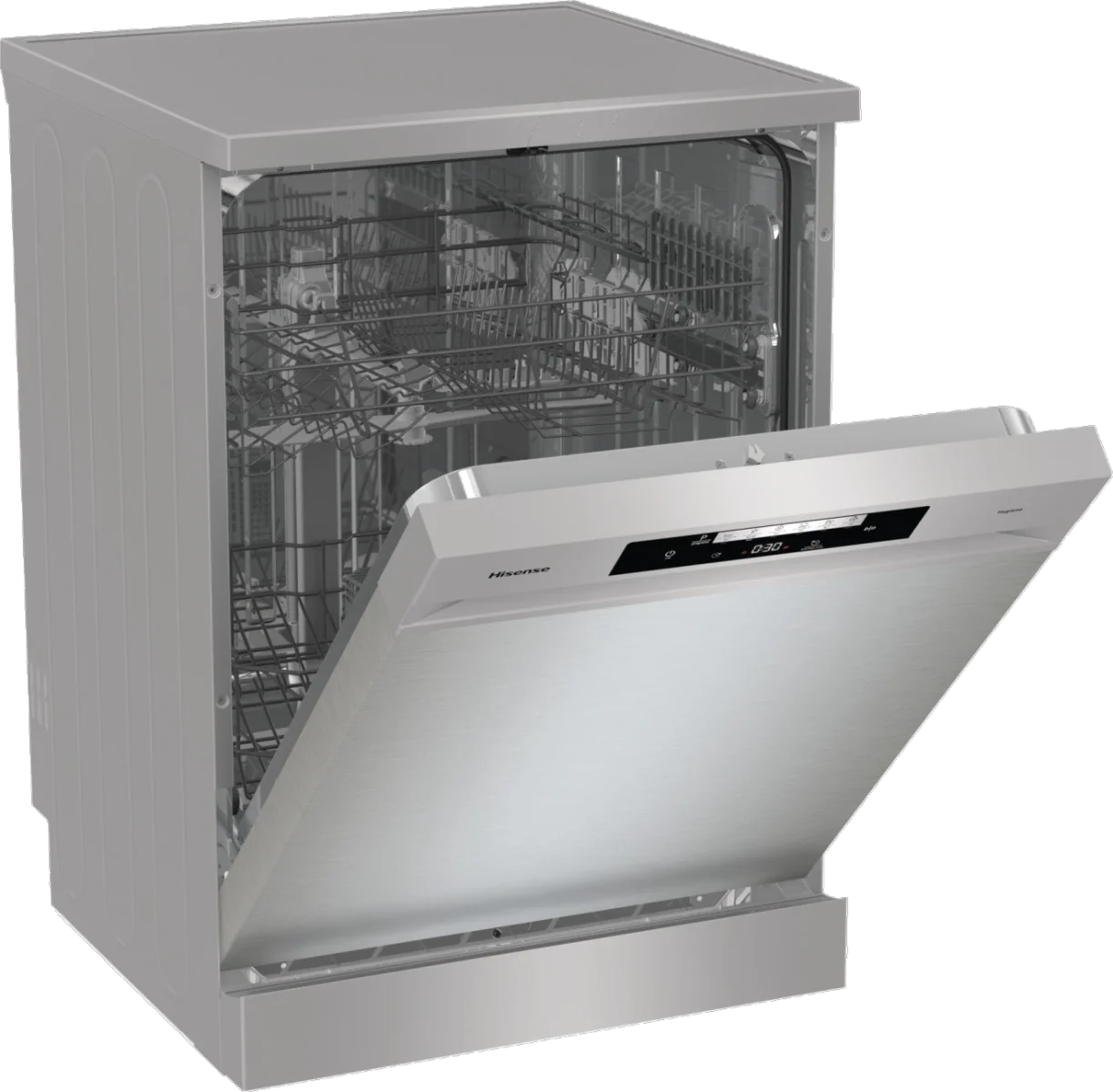 Hisense HS642D90XUK - Silver 14 Place Setting Freestanding Dishwasher - 60cm - 46 dB - D Energy - Image 3
