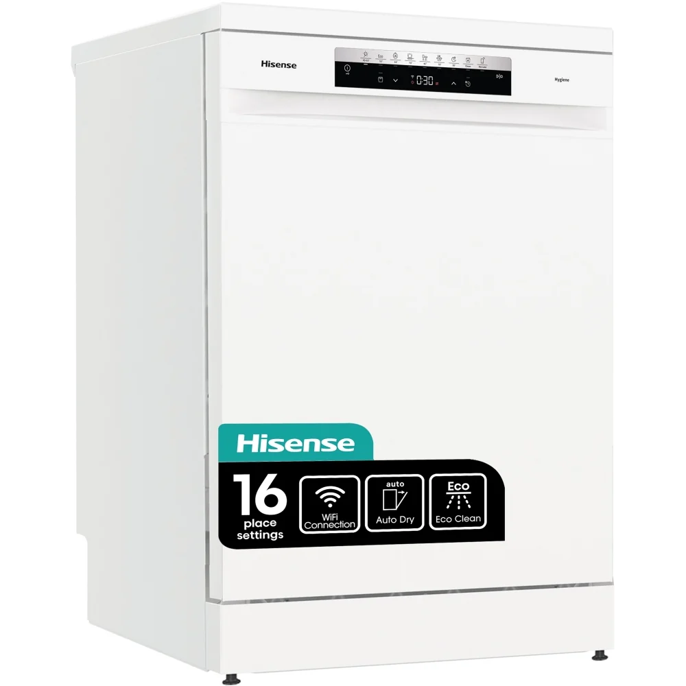 Hisense HS673C60WUK - White Dishwasher - 16 Place Settings - C Energy - Image 2