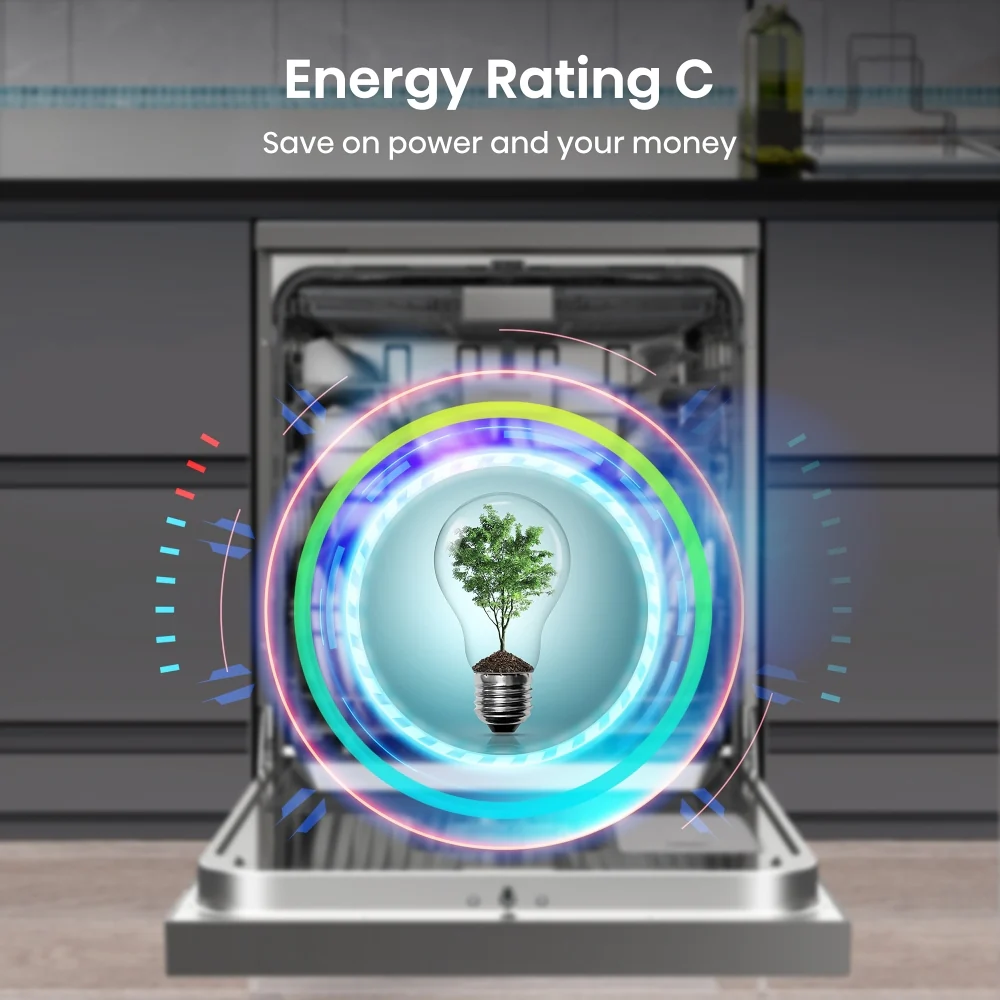 Hisense HS693C60XADUK - Stainless Steel Dishwasher - 16 Place Settings - C Energy - Image 4