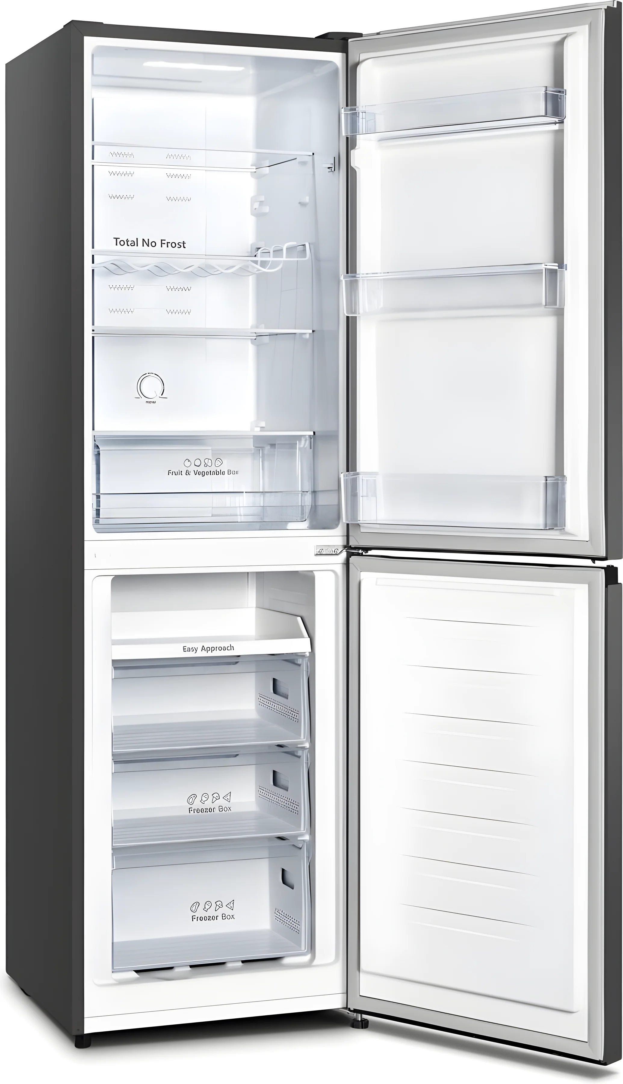 Hisense RB327N4ABD - Black/Stainless Steel Fridge Freezer - 55cm 50/50 Total No Frost - D Energy - Image 2
