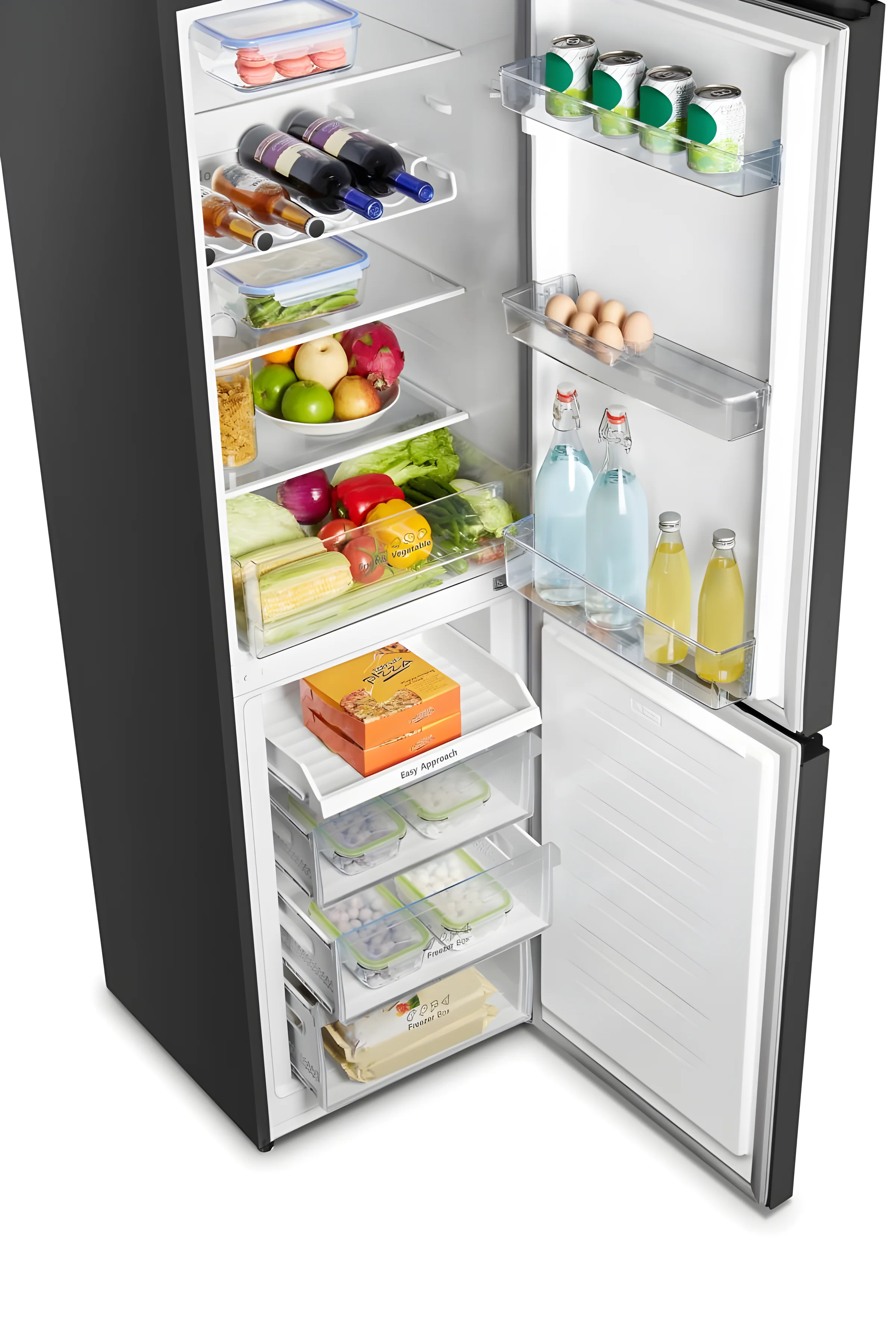 Hisense RB327N4ABD - Black/Stainless Steel Fridge Freezer - 55cm 50/50 Total No Frost - D Energy - Image 3
