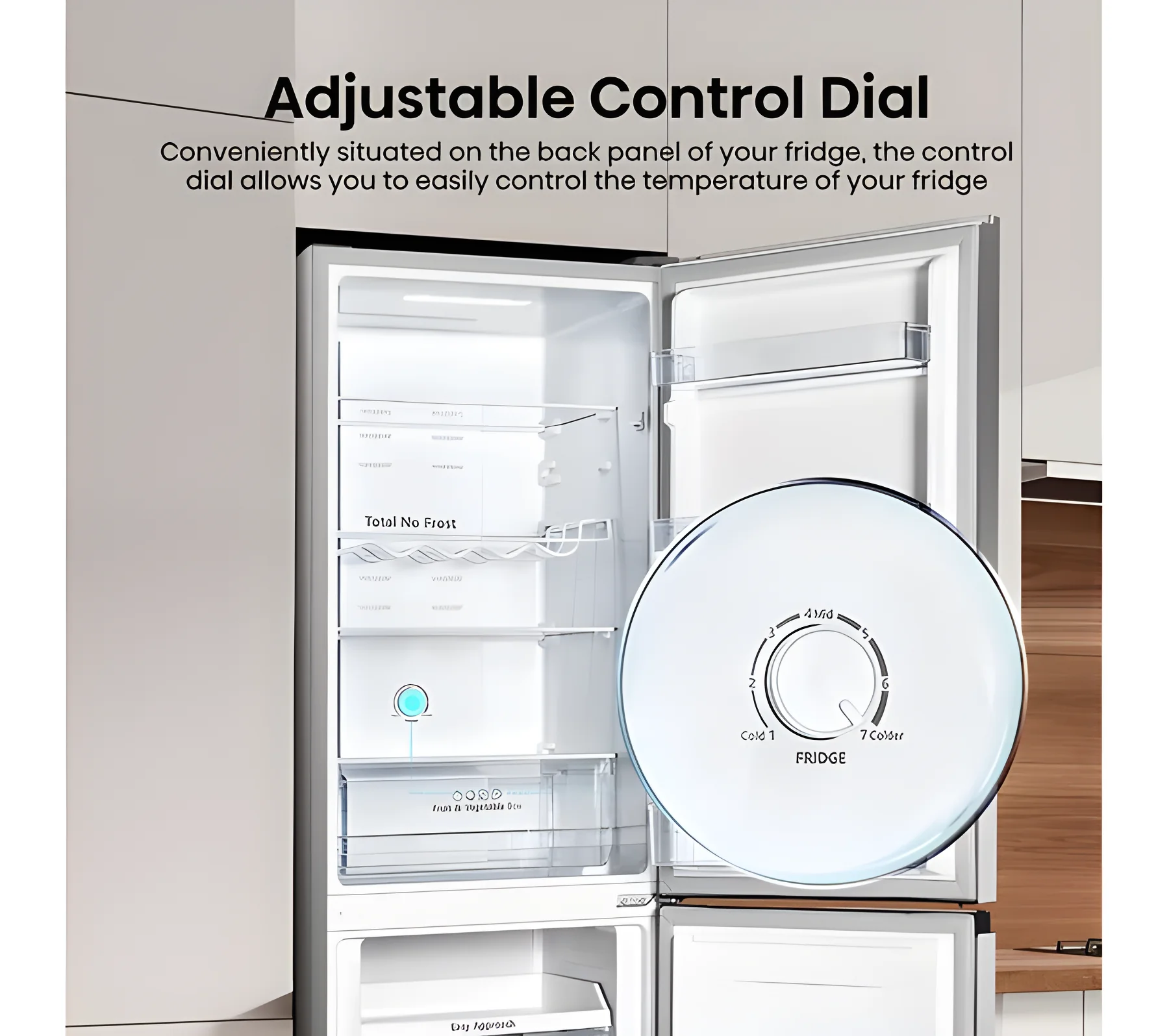 Hisense RB327N4AWD - White Fridge Freezer - 50/50 Split - D Energy Rating - Image 4