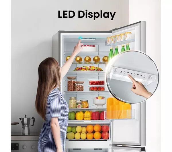 Hisense RB435N4BCE - Stainless Steel Fridge Freezer - 336L - E Energy Rating - Image 3