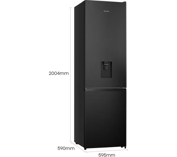 Hisense RB435N4WFE - Black Fridge Freezer - 238L/98L - E Energy - Image 3