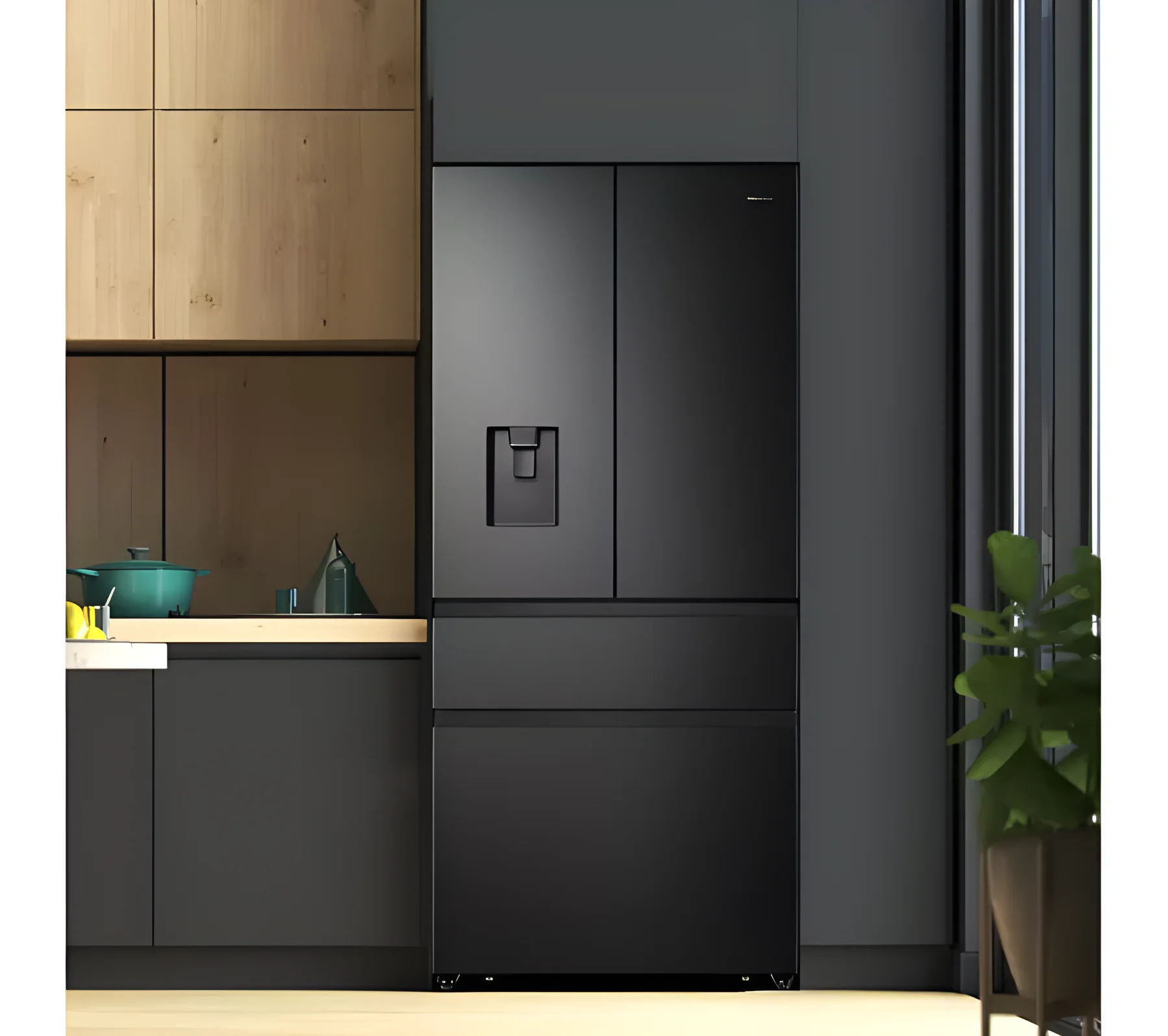 Hisense RF540N4WFE - Black Stainless Steel American Fridge Freezer - 302L Fridge/178L Freezer - E Energy Rating - Image 3