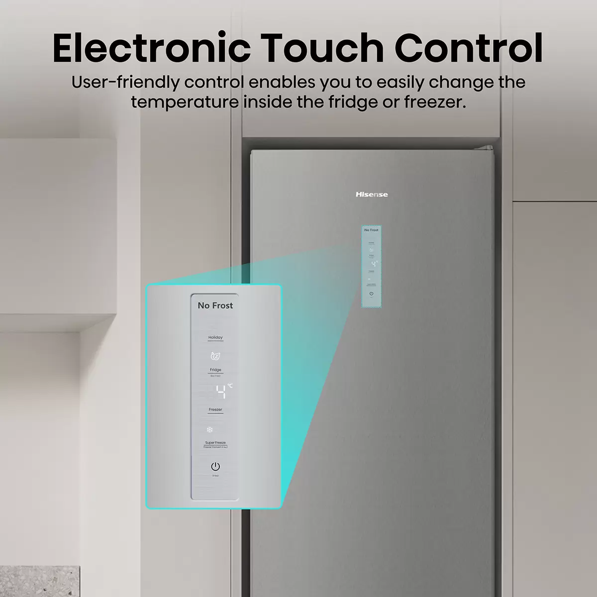 Hisense RM469N4ACDUK - Stainless Steel Fridge Freezer - 368L - D Rated - Image 5