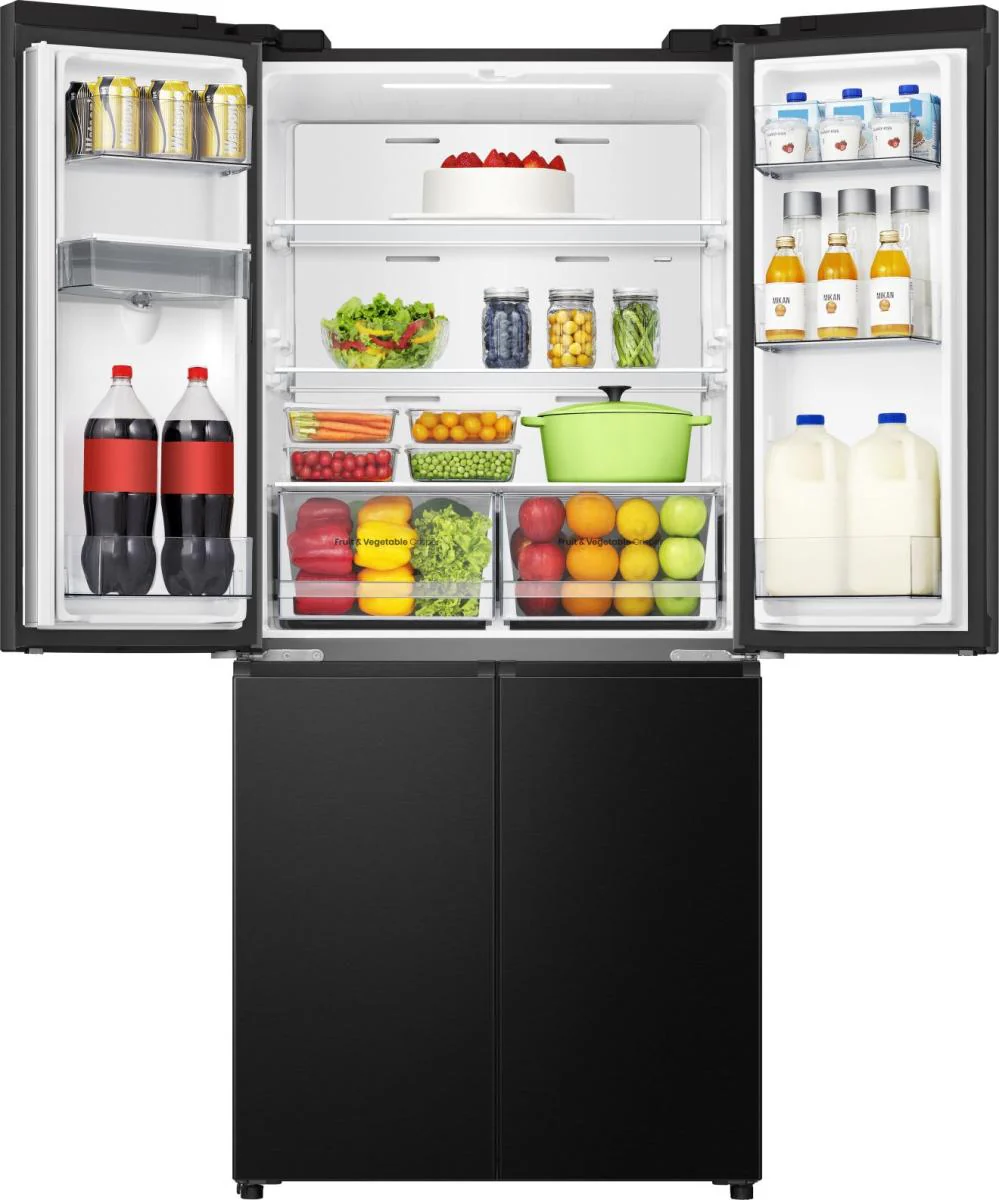 Hisense RQ5P470SMFE - Black Stainless Steel American Fridge Freezer - 482L - E Energy Rating - Image 2