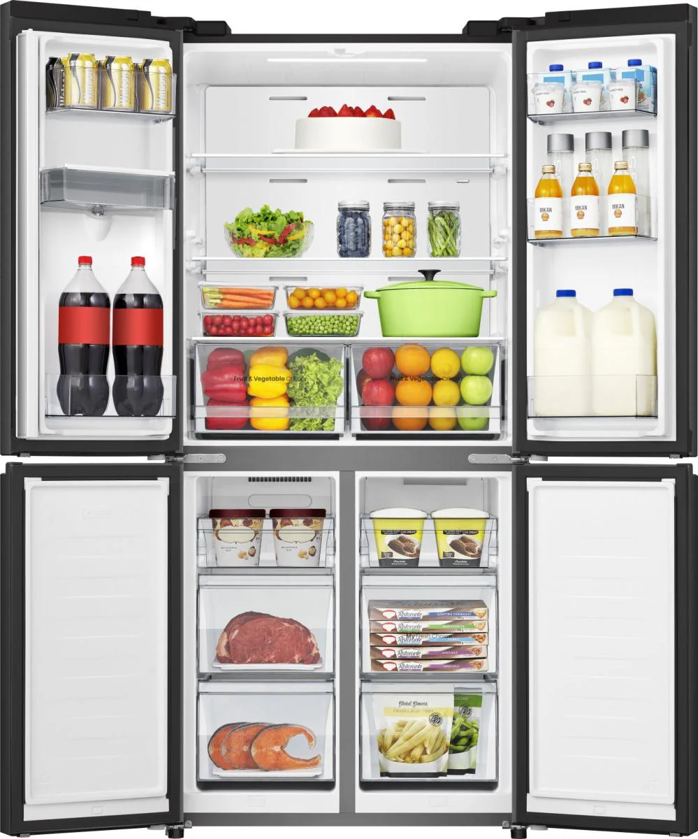 Hisense RQ5P470SMFE - Black Stainless Steel American Fridge Freezer - 482L - E Energy Rating - Image 3