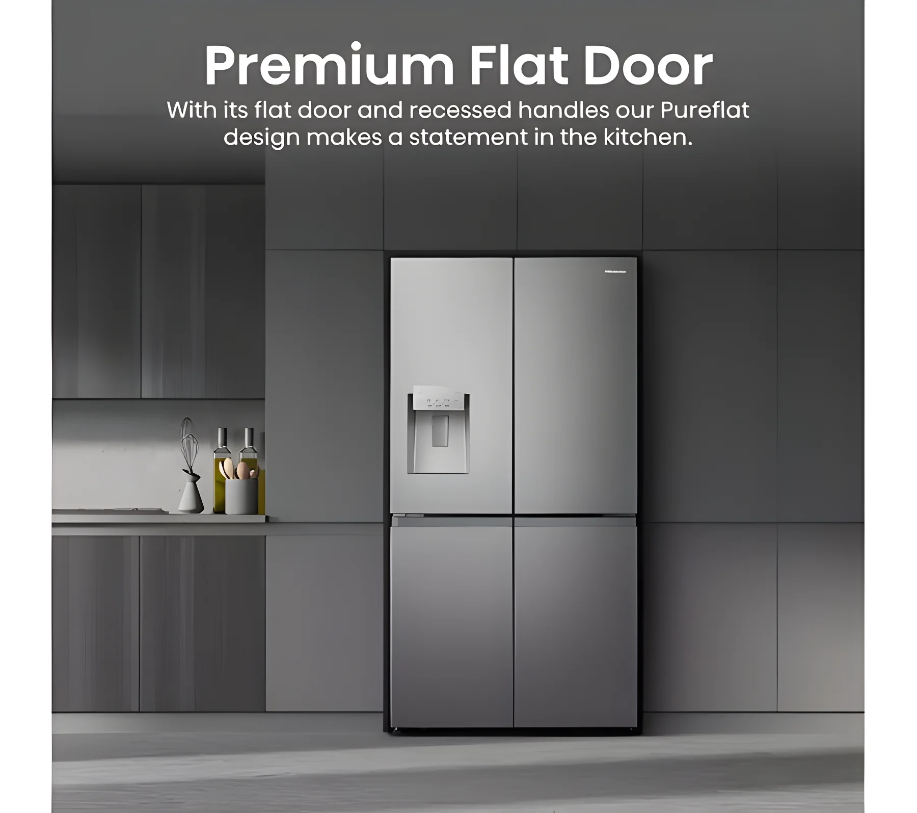 Hisense RQ760N4SASE - Stainless Steel American Fridge Freezer - 584L Total Capacity - E Energy Rating - Image 3