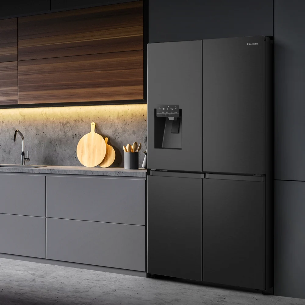 Hisense RQ760N4SBFE - Black American Fridge Freezer - 584L - E Rated - Image 2