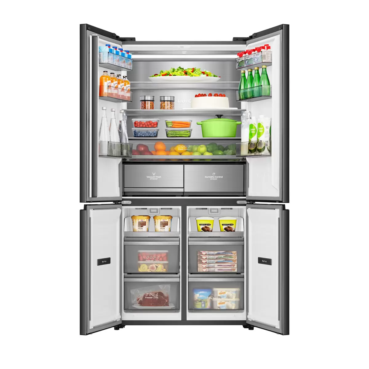 Hisense RQ768N4GBE - Black American Fridge Freezer - 591L Capacity - E Rated - Image 2