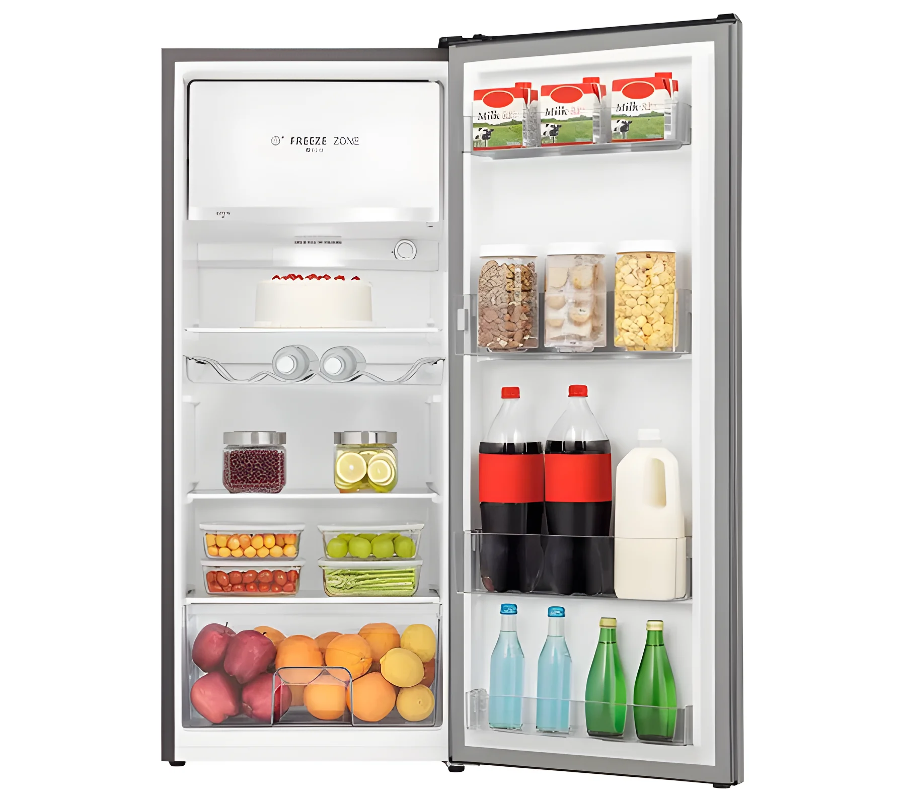 Hisense RR220D4BDE - Silver Fridge - 150L Capacity - E Energy Rating - Image 2