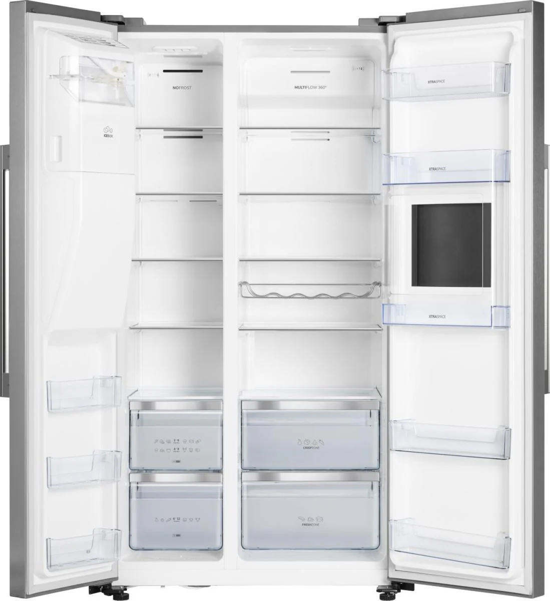Hisense RS694N4BCE - Stainless Steel American Fridge Freezer - 535L - E Energy - Image 2