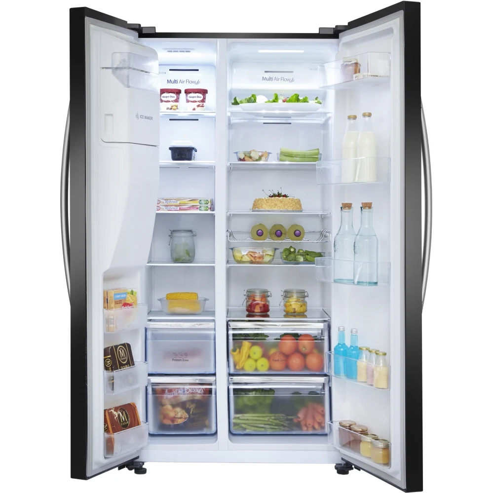 Hisense RS694N4IBE - Black American Fridge Freezer - 562L - E Rated - Image 2
