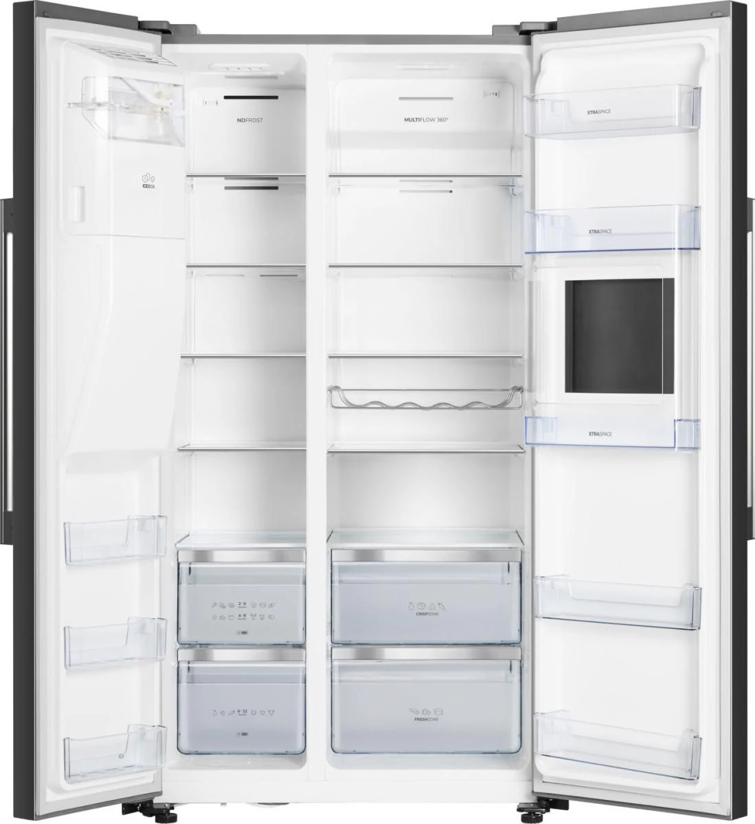 Hisense RS694N4TBE - Black American Fridge Freezer - 562L Capacity - E Energy Rating - Image 3