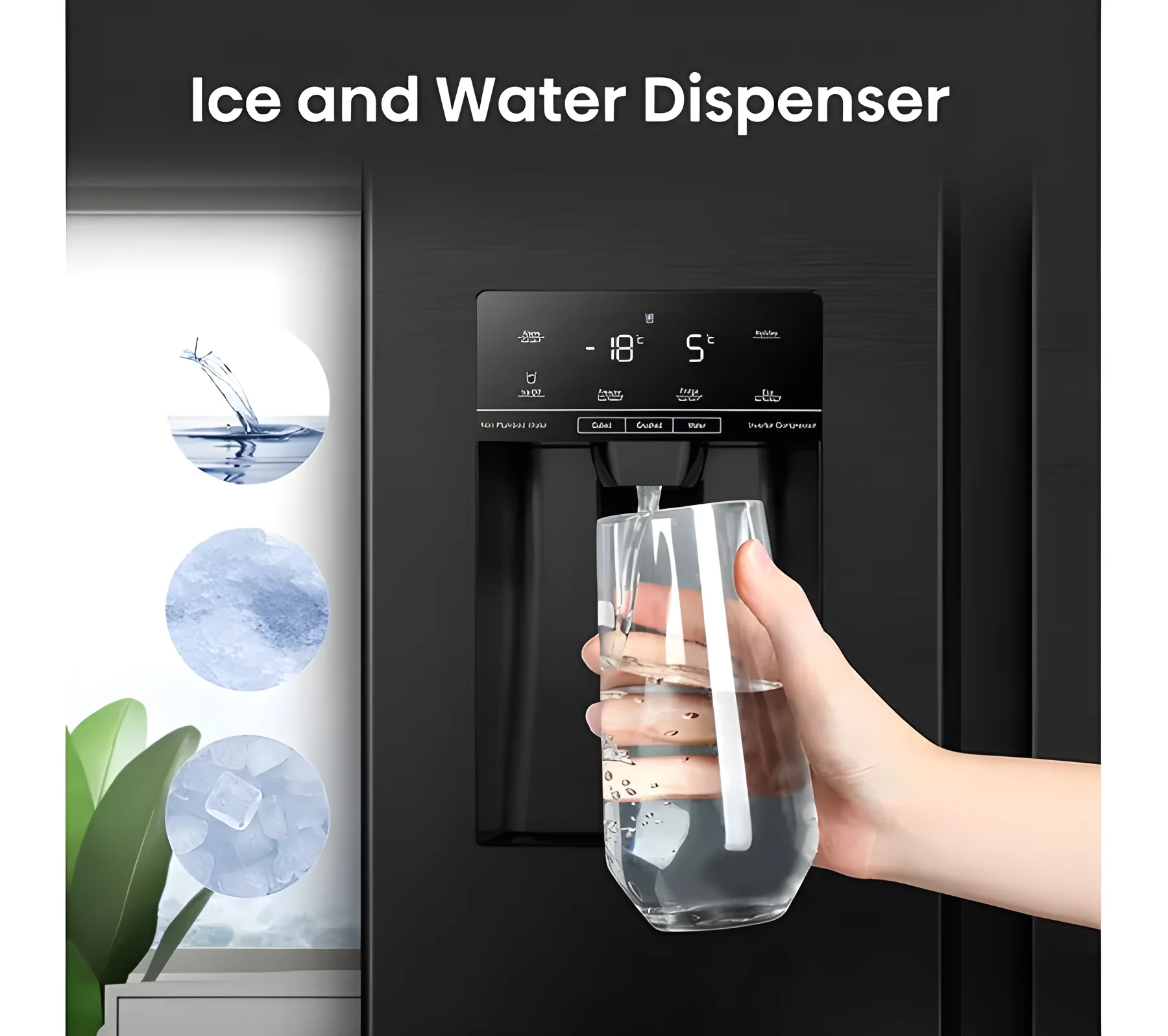 Hisense RS694N4TFE - Black Stainless Steel American Fridge Freezer - 562L - E Energy Rating - Image 4