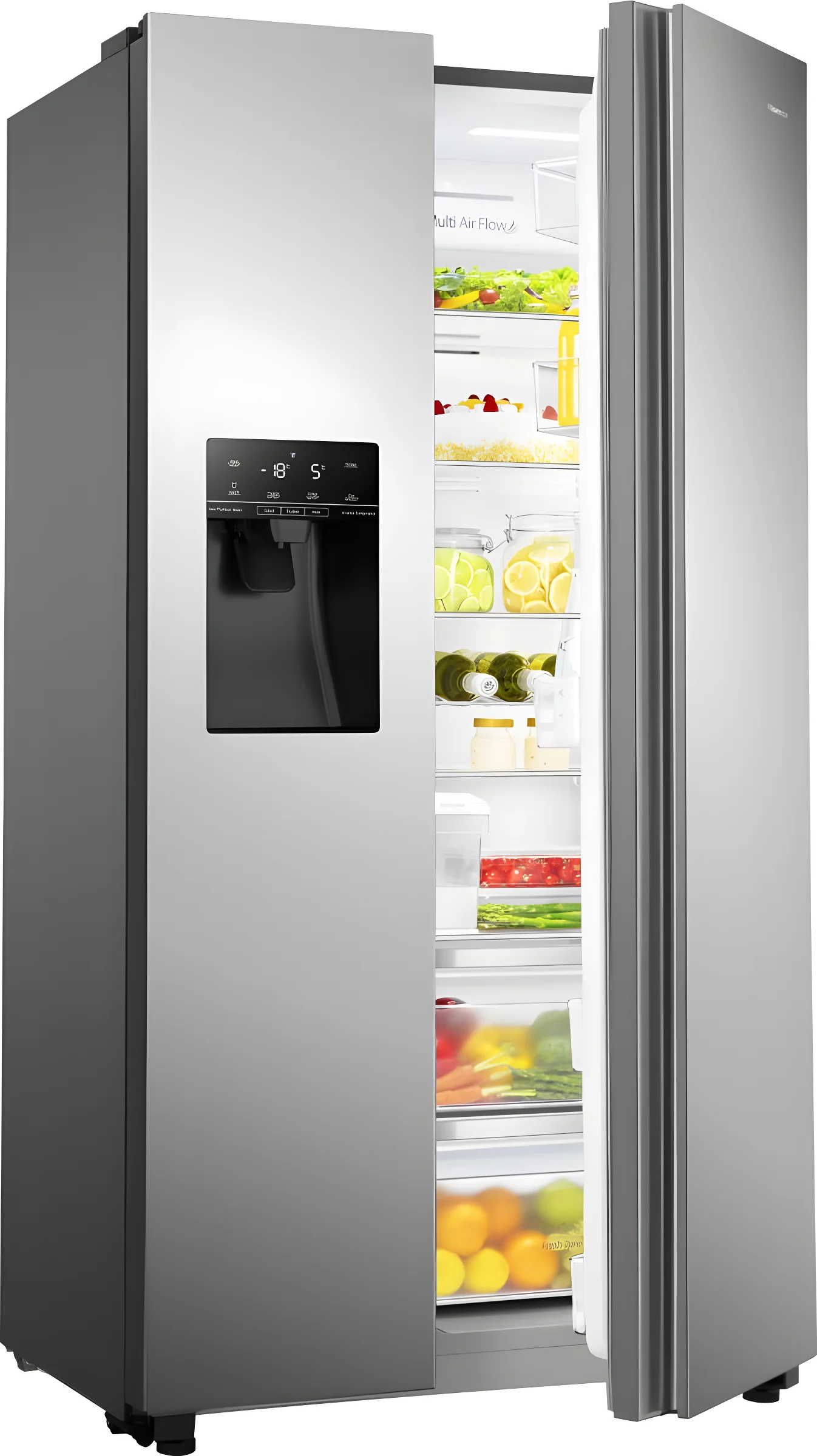 Hisense RS694N4TZE - Grey American Fridge Freezer - 562L - E Rating - Image 2