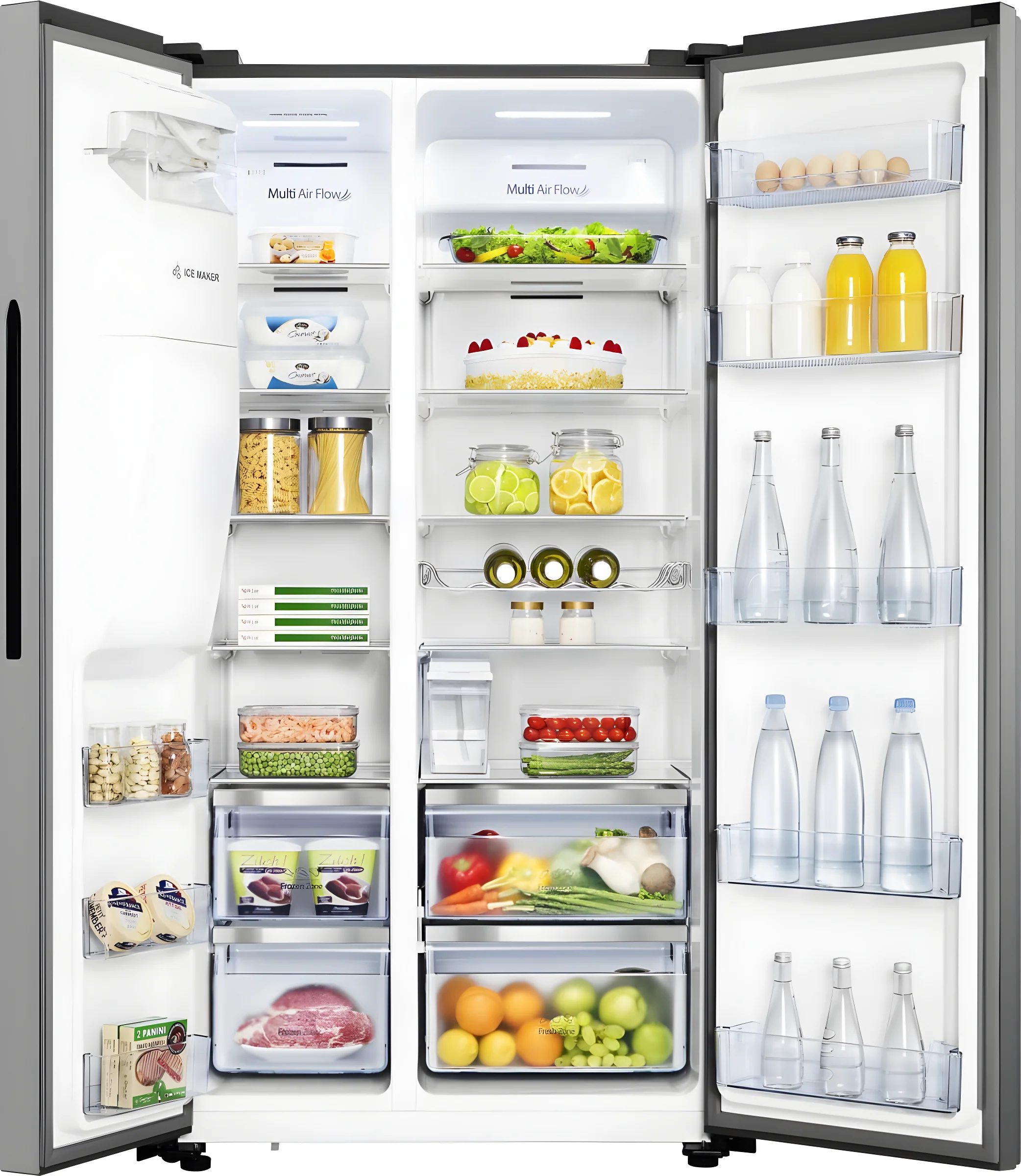 Hisense RS694N4TZE - Grey American Fridge Freezer - 562L - E Rating - Image 3