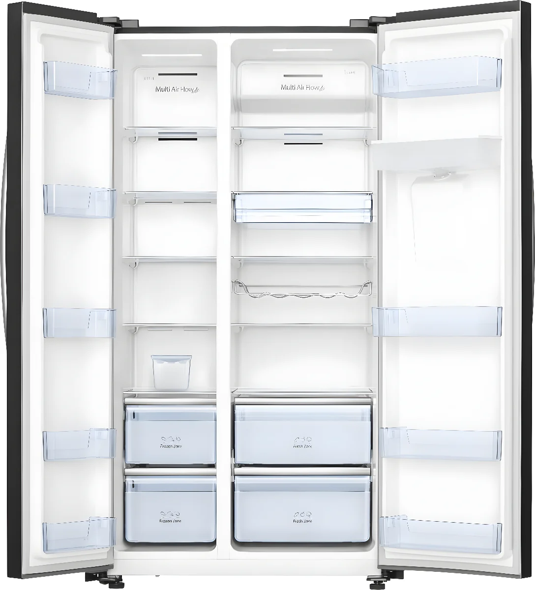 Hisense RS741N4WBE - Black American Fridge Freezer - 578L - E Energy Rating - Image 3