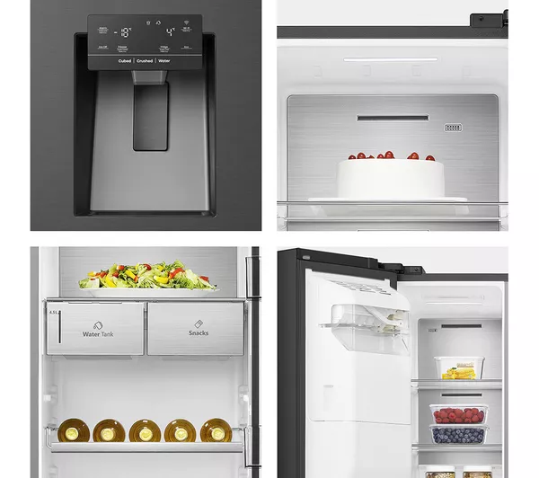 Hisense RS818N4TFC - Black/Stainless Steel American Fridge Freezer - 632L - C Energy - Image 5