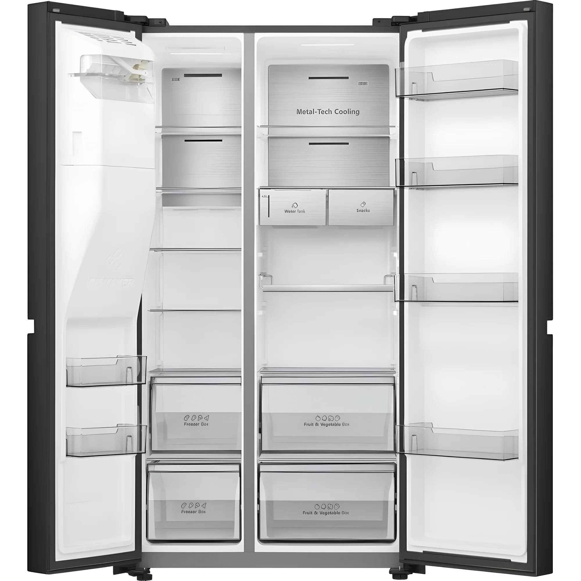 Hisense RS818N4TFE - Black American Fridge Freezer - 632L - E Energy Rating - Image 5