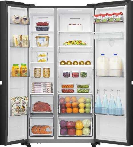 Hisense RS840N4WFE Black Frost Free Fridge Freezer - E energy - Image 3