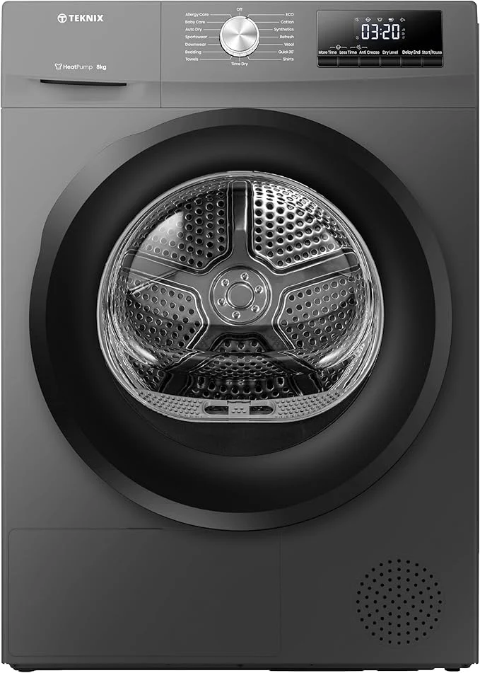 Teknix TKHP8HS - Titanium 8KG Heat Pump Tumble Dryer - E Energy