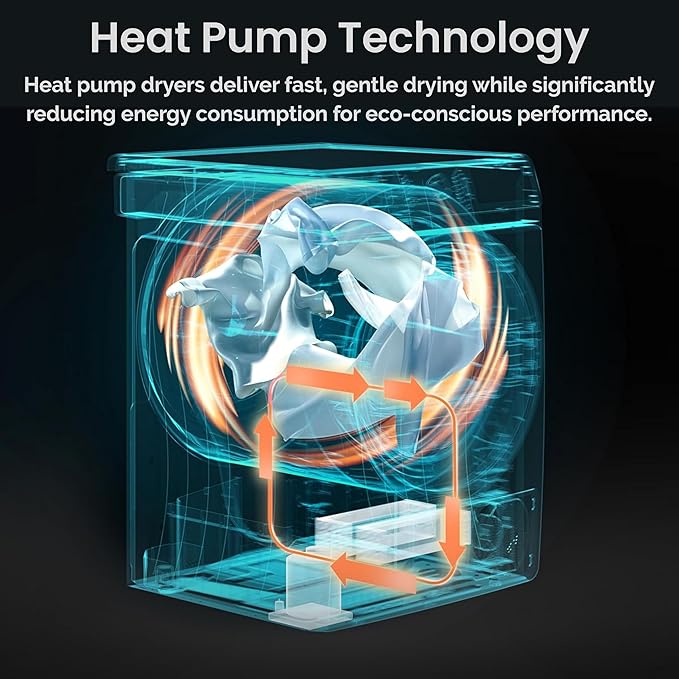 Teknix TKHP8HS - Titanium 8KG Heat Pump Tumble Dryer - E Energy - Image 13