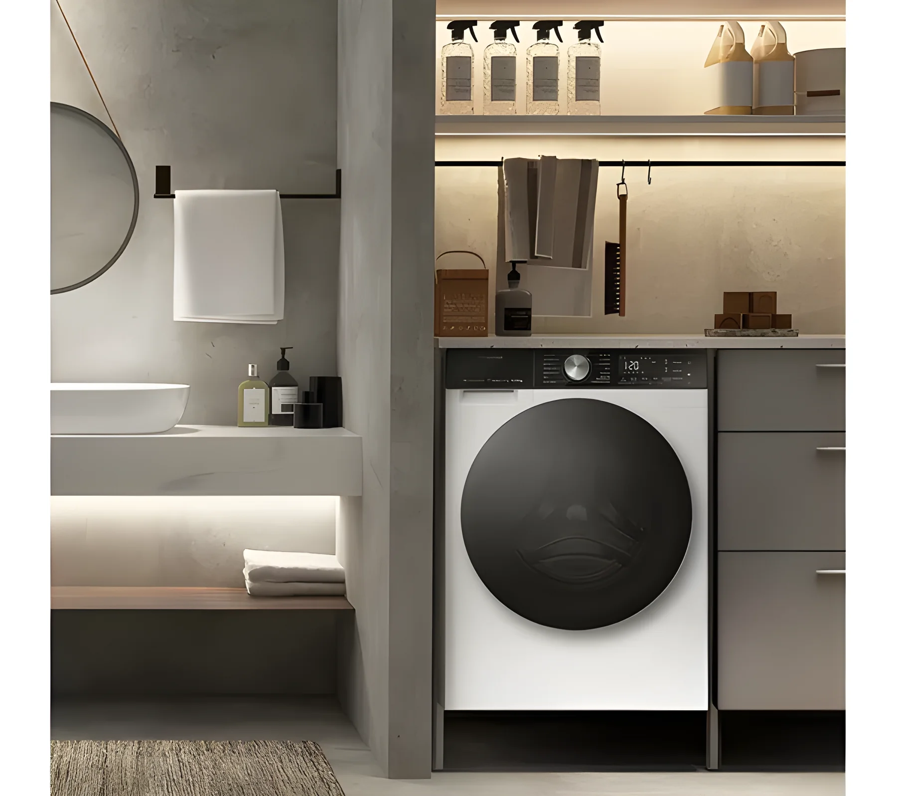 Hisense WD5S1045BW - White 10.5KG Washer Dryer - 1400 RPM - D Energy Rating - Image 3