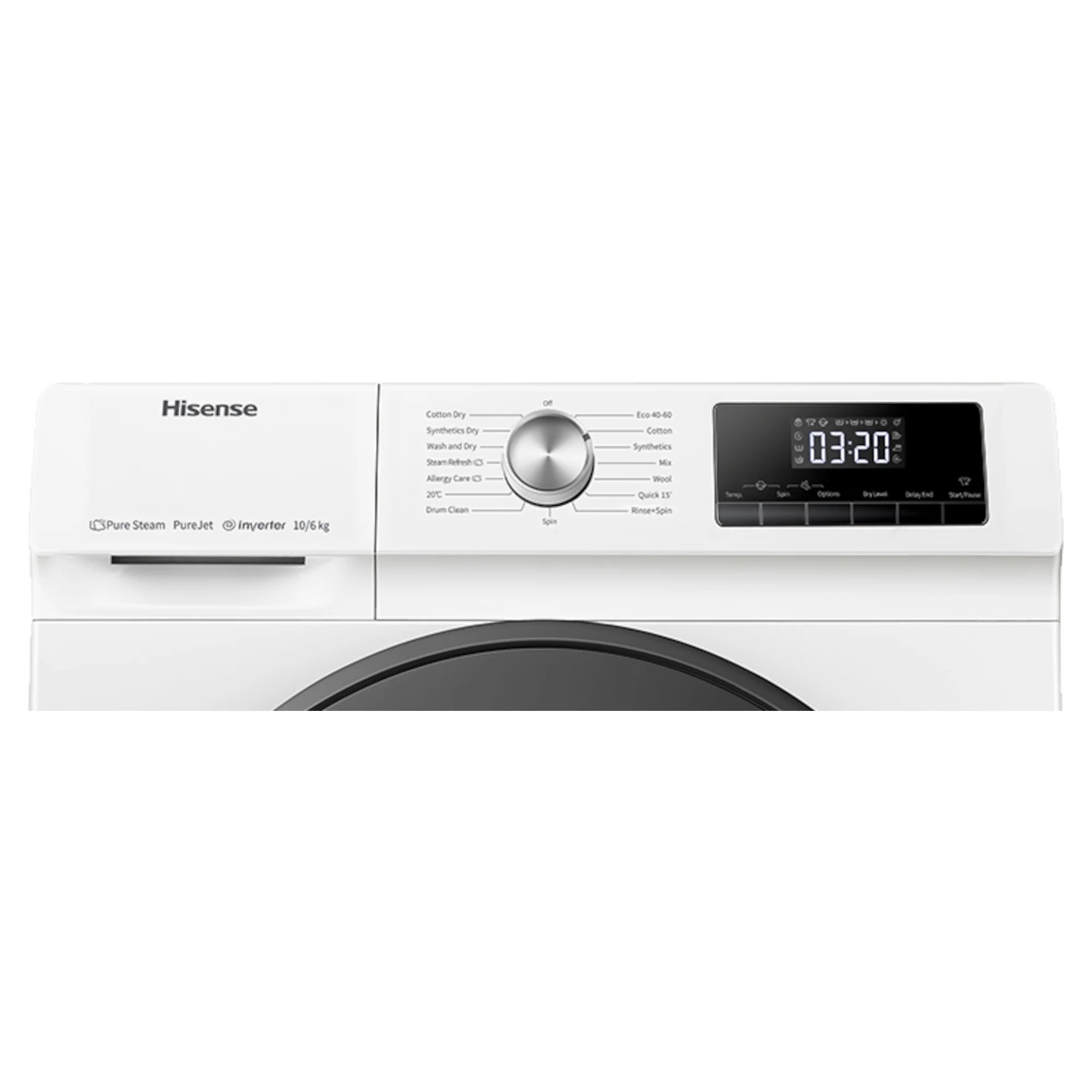 Hisense WDQA1014EVJM - White 10/6KG Washer Dryer - 1400 RPM - D Energy - Image 4