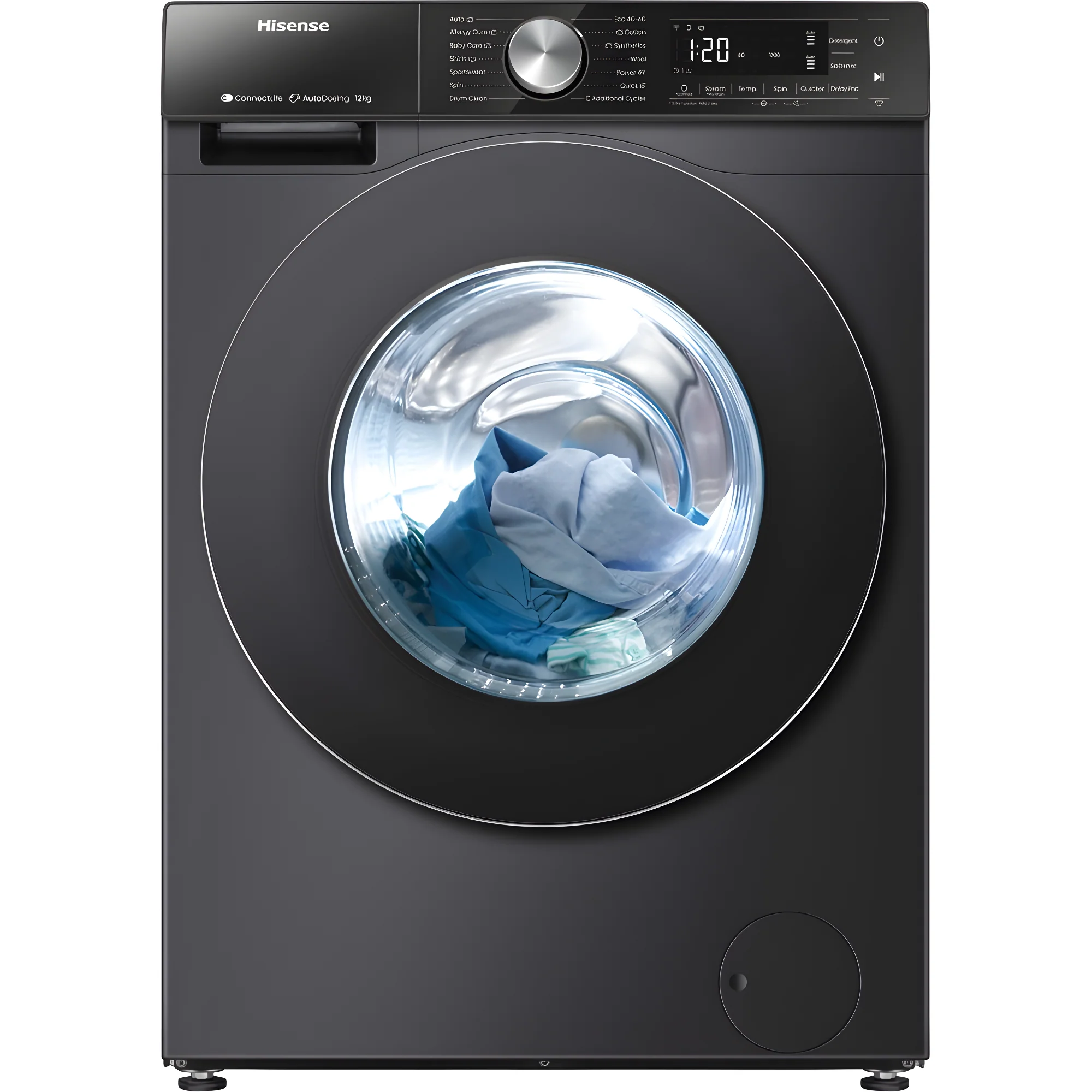 Hisense WF5S1245BB - Black 12KG Washing Machine - 1400 RPM - A energy - Image 2