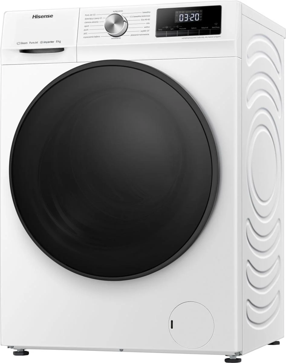 Hisense WFQA8014EVJM - White 8KG Washing Machine - 1400 RPM - A energy - Image 3