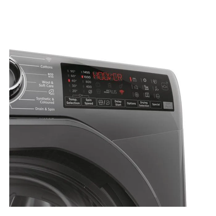 Hoover H3DPS4966TAMRR80 - Wi-Fi Connected Grey 9KG/6KG Washer Dryer - 1400 RPM - D/A energy - Image 4