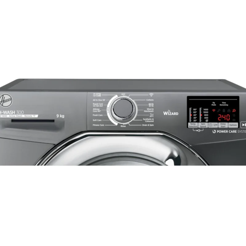 Hoover H3WS495DACGE - Graphite Freestanding 9KG Washing Machine - 1400 RPM - C energy - Image 2