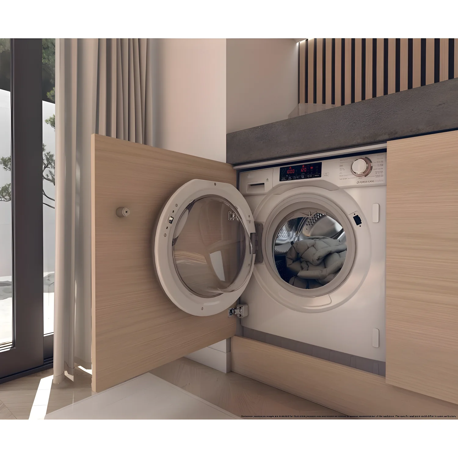 Hoover HBD 485D13-80 - White 8KG/5KG Integrated Washer Dryer - 1400 RPM - E Energy - Image 5