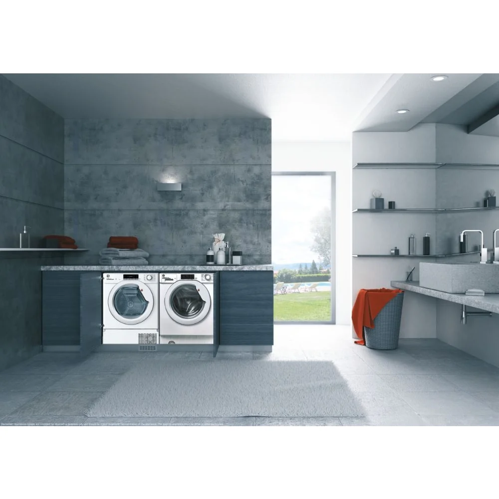 Hoover HBWS 48D1W4-80 - White 8KG Integrated Washing Machine - 1400 RPM - B Energy - Image 3