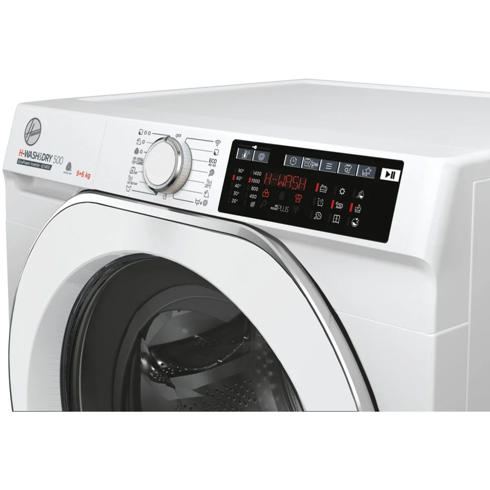 Hoover HD 496AMC/1-80 - White 9kg/6kg Washer Dryer - 1400 RPM - D Energy Rating - Image 4