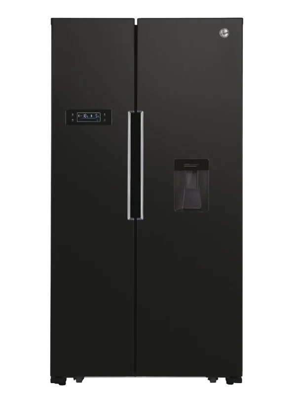 Hoover HHSBSO-6174BWDK-1 - Black Side By Side Frost Free Fridge Freezer - E energy