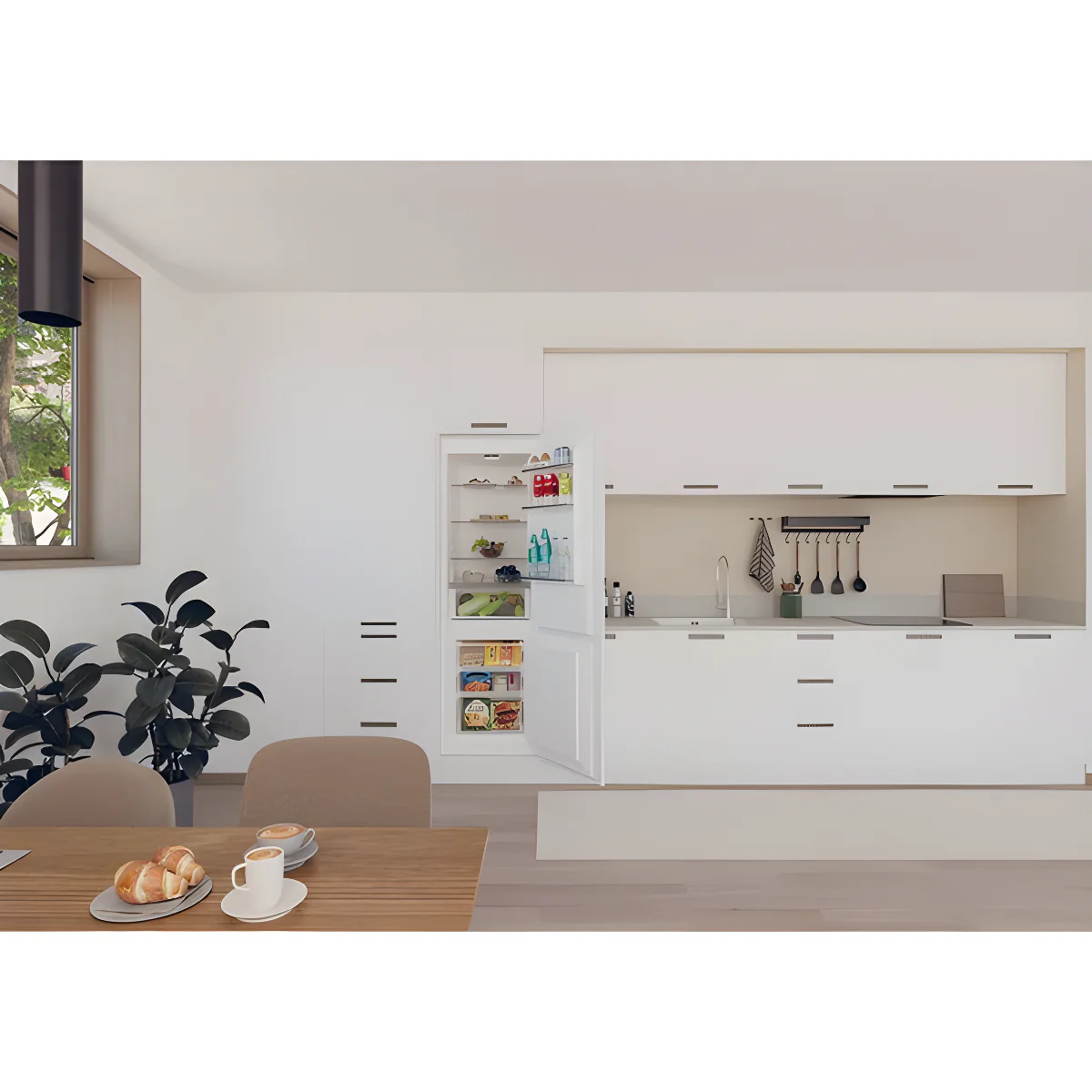 Hoover HOBBML18EK - White Integrated Fridge Freezer - 250L - E Energy Rating - Image 4