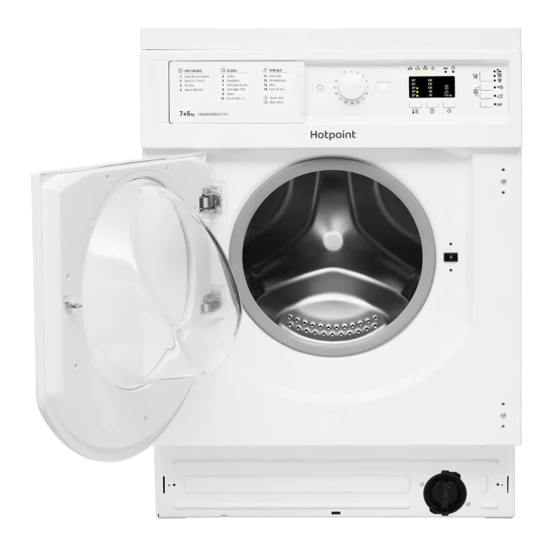 Hotpoint BI WDHG 75148 UK N - White Integrated 7KG/5KG Washer Dryer - 1400 RPM - E/D energy - Image 2