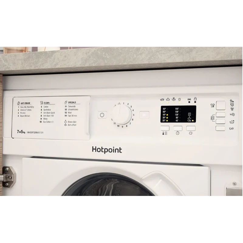 Hotpoint BI WDHG 75148 UK N - White Integrated 7KG/5KG Washer Dryer - 1400 RPM - E/D energy - Image 3