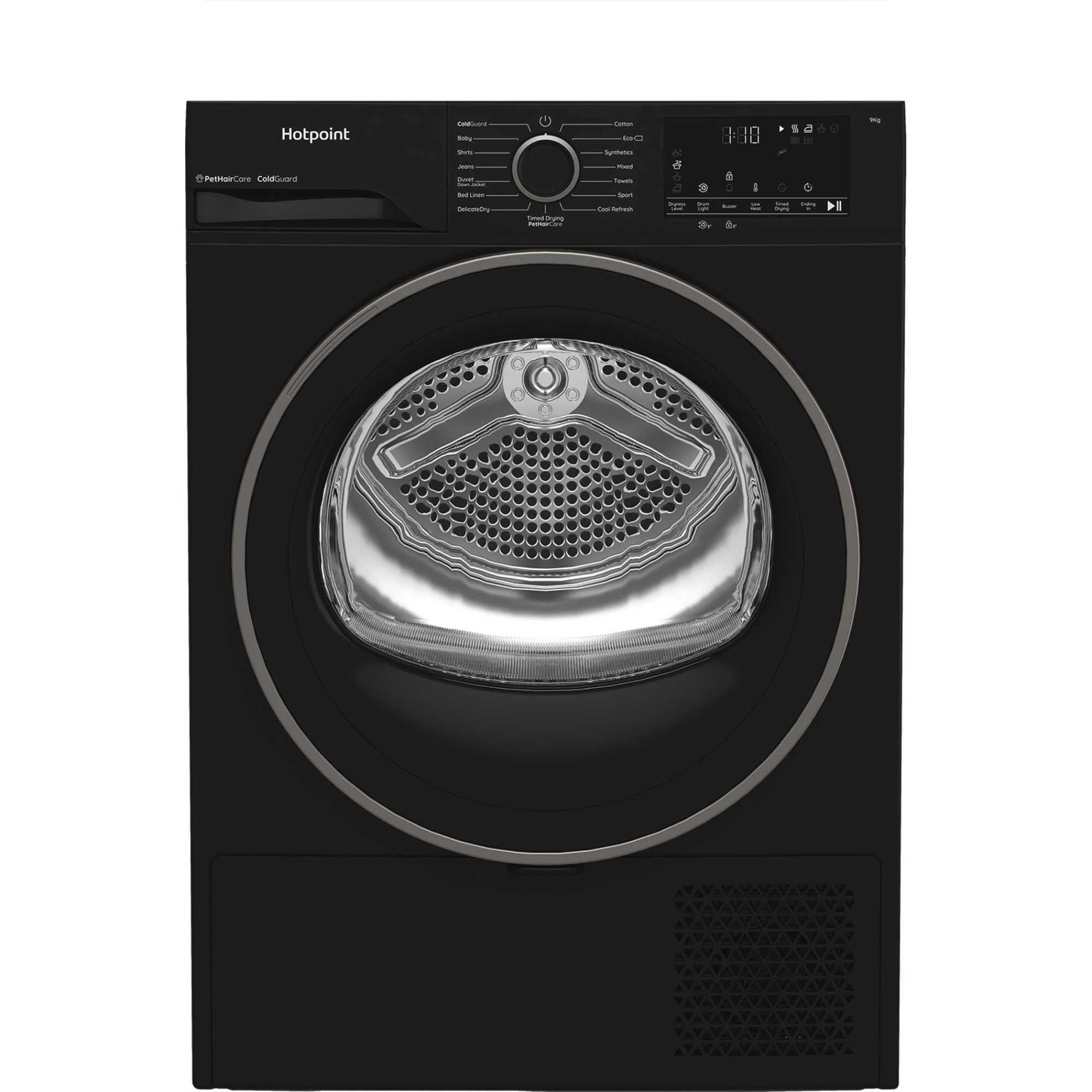 Hotpoint CHD93MBBUK - Black 9KG Heat Pump Tumble Dryer - Cold Guard - D Energy