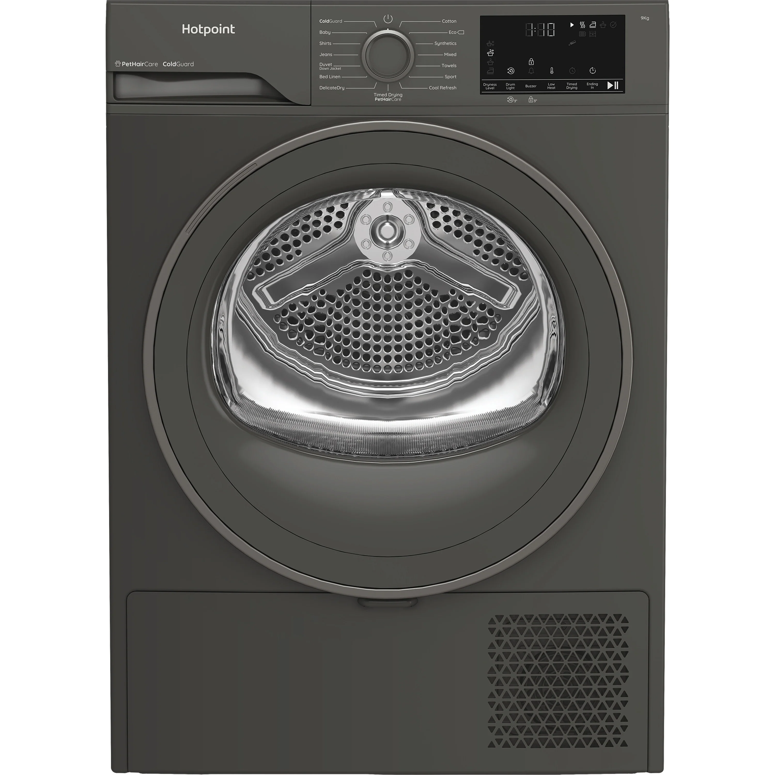 Hotpoint C HD 93M GG UK - Graphite 9KG Heat Pump Tumble Dryer - Cold Guard - Front Loading