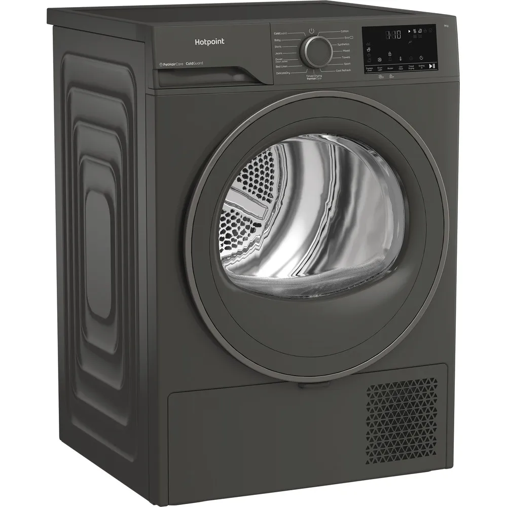Hotpoint C HD 93M GG UK - Graphite 9KG Heat Pump Tumble Dryer - Cold Guard - Front Loading - Image 2