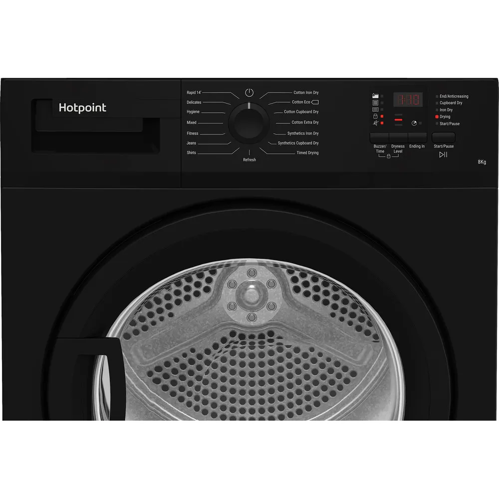 Hotpoint C HD C82 BBGD UK - Black 8KG Tumble Dryer - B Energy Rating - Image 5