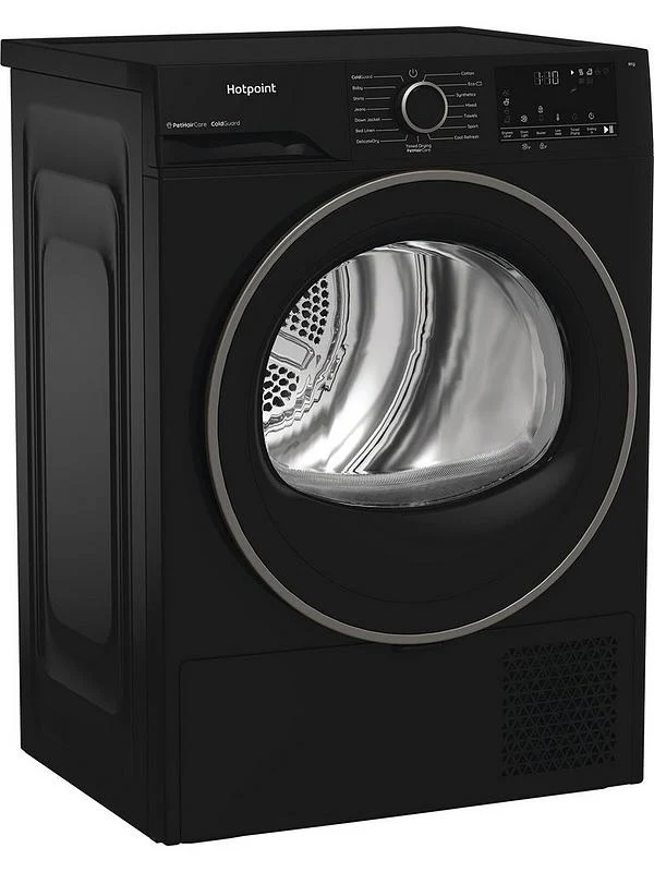 Hotpoint C HSD 82M BB UK - Black 8KG Heat Pump Tumble Dryer - Cold Guard - G Energy - Image 3